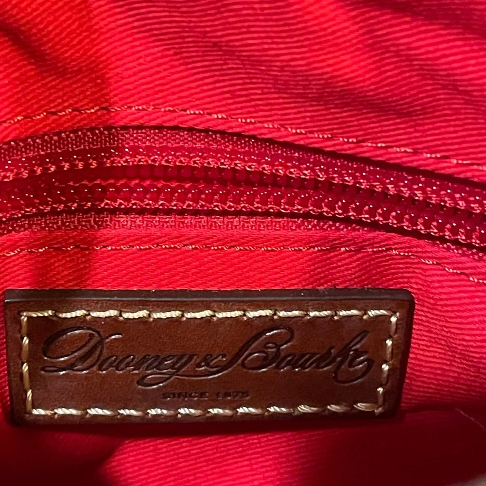 Dooney & Bourke Crossbody Bag Purse Striped Orange & White